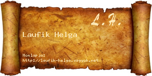 Laufik Helga névjegykártya